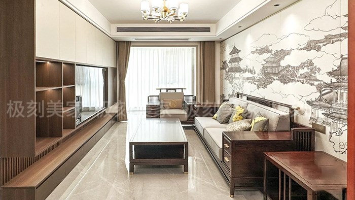 長沙弘陽昕悅府—105㎡新中式·極刻美家全屋整裝
