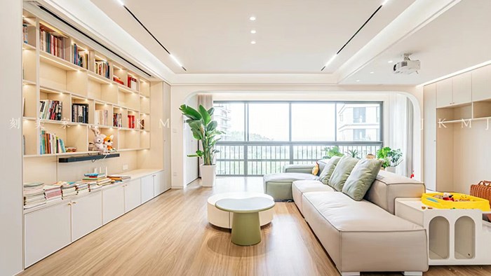 湖南長(zhǎng)沙-江山玖樾-150m²現(xiàn)代奶油·全屋整裝