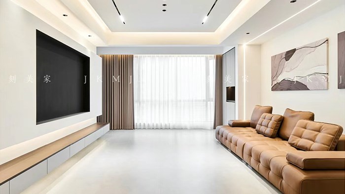 湖南長(zhǎng)沙-穿紫河一號(hào)-135m²極簡(jiǎn)黑白灰·全屋整裝