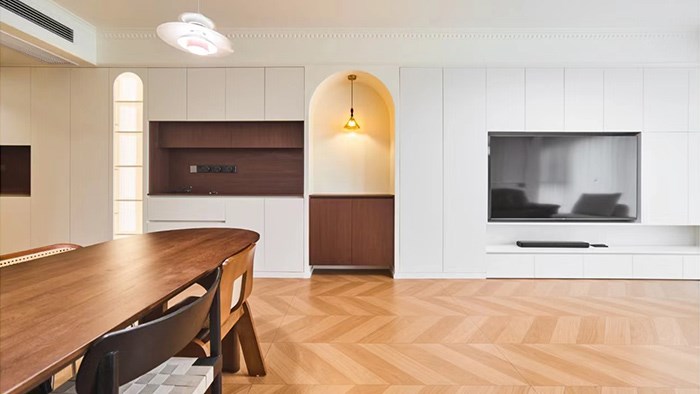 長沙潤和星河玥118㎡奶油復(fù)古·極刻美家